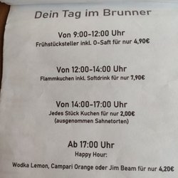 Brunner espressolounge - Karte