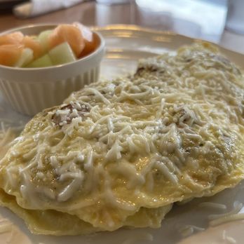 Country Cafe - JSM Omelet with a side of fruit. You can also choose home fries or brown rice. - Breakfast & Brunch Near Me - Cypress, California Country Cafe - JSM Omelet with a side of fruit. You can also choose home fries or brown rice. - Breakfast & Brunch Near Me - Cypress, California