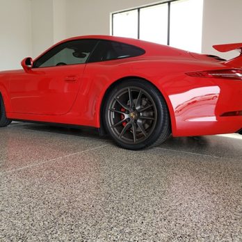 Granite Garage Floors- Chattanooga - red sports car - Flooring Near Me - Chattanooga, Tennessee Granite Garage Floors- Chattanooga - red sports car - Flooring Near Me - Chattanooga, Tennessee