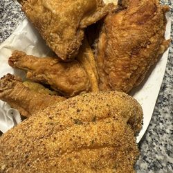 Dat Chicken and Seafood - Chicken and supposed to be catfish