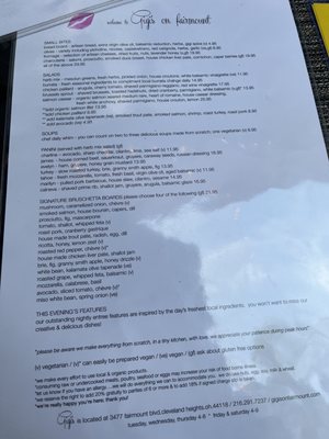 Menu photo 4 Gigi's On Fairmount Cleveland Heights, OH