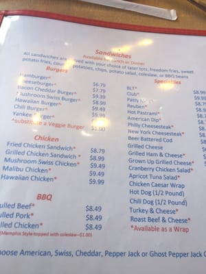 Menu photo 5 Yankee Doodle's Cafe Alpine, WY Menu photo 5 Yankee Doodle's Cafe Alpine, WY