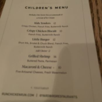 Yardbird - Chikdrens menu - Southern Near Me - Las Vegas, Nevada