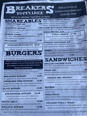 Menu photo 3 Breakers Topinabee, MI