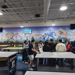 They have this beautiful mural on the wall They have this beautiful mural on the wall