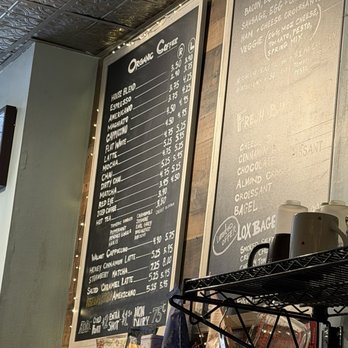 Time & Peace Cafe - It's a small quaint cafe. Side view menu - Cafes Near Me - Philadelphia, Pennsylvania