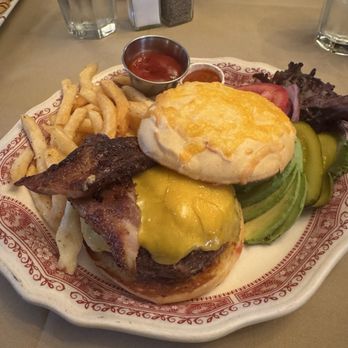 The Hitching Post 2 - Bacon cheeseburger with avocado and French fries - Steakhouses Near Me - Buellton, California The Hitching Post 2 - Bacon cheeseburger with avocado and French fries - Steakhouses Near Me - Buellton, California