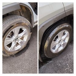 TK's Detailing - Before and after tires and wheels.