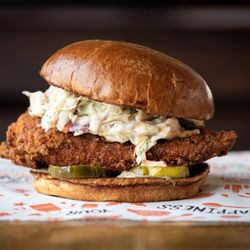 Fry the Coop - Best chicken sandwich "NASHVILLE HOT CHICKEN SANDWICH"
