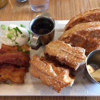 Yolks - Waffles, bacon & poached egg - Coffee & Tea Near Me - Vancouver, British Columbia Yolks - Waffles, bacon & poached egg - Coffee & Tea Near Me - Vancouver, British Columbia
