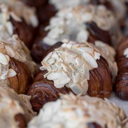 Bread Worthy Bakery - Almond Croissant - Isigny Butter Croissant filled with Housemade Almond Creamy Filling made with almond flour. Topped with slivered almonds.