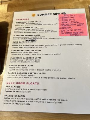 Menu photo 5 Cuties Coffee Greensburg, PA