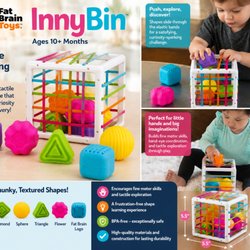 Spark curiosity through play with the Fat Brain Toys Inny Bin! Designed for ages 10+ months, this engaging sensory toy featur...