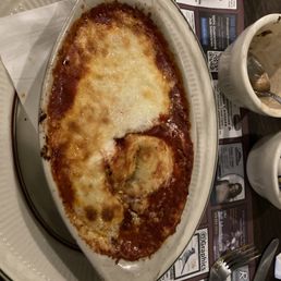 Baked meat ravioli