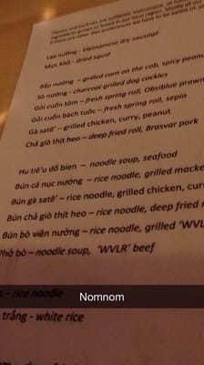 Menu photo 3 BÚN Antwerp, VAN Menu photo 3 BÚN Antwerp, VAN