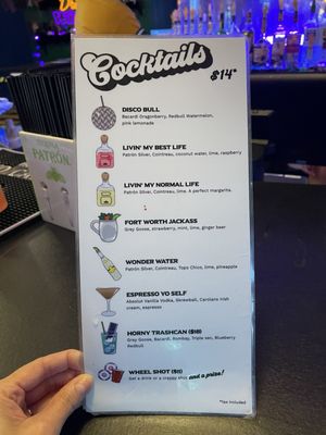 Menu photo 2 Wonder bar - Fort Worth Fort Worth, TX