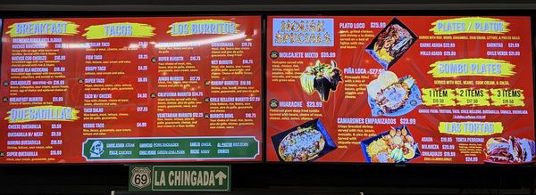 Menu photo 1 La Chingada Taqueria San Jose, CA Menu photo 1 La Chingada Taqueria San Jose, CA