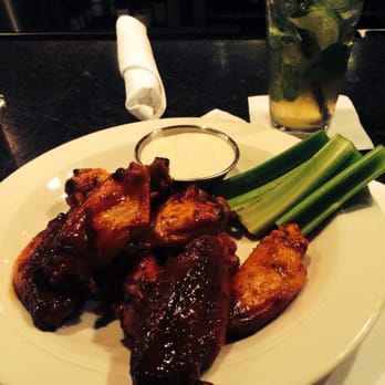 Blue Ridge Grill - Chipotle Buffalo wings with a tall mojito to wash it down with! - Seafood Near Me - Brambleton, Virginia