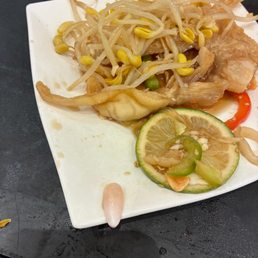 Not so awesome when you find this in the appetizer.  " We wear gloves " they say.