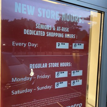 Metro - New Covid hours - Grocery Near Me - North York, Ontario Metro - New Covid hours - Grocery Near Me - North York, Ontario