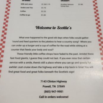 Scotties of Powell - Menu - New American Near Me - Powell, Tennessee Scotties of Powell - Menu - New American Near Me - Powell, Tennessee