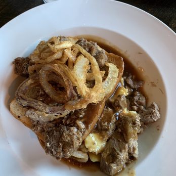 Bistro V - Open faced roast beef sandwich - New American Near Me - Vestavia Hills, Alabama Bistro V - Open faced roast beef sandwich - New American Near Me - Vestavia Hills, Alabama