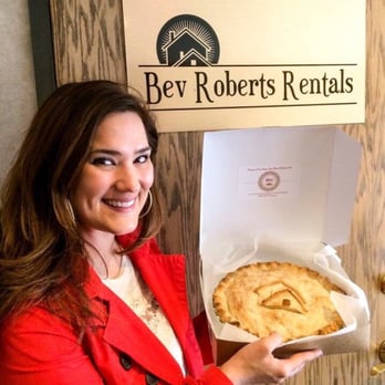 Slice Pie Company - Bev Roberts Rentals was fortunate to have thee Pie Lady in our office. Check out the Bev Roberts Rentals logo made of crust! - Desserts Near Me - Raleigh, North Carolina