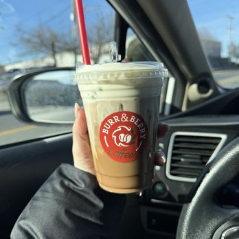 Burr & Berry Coffee - Salted Caramel Mocha with Caramel Cold Foam - Coffee & Tea Near Me - Charlotte, North Carolina