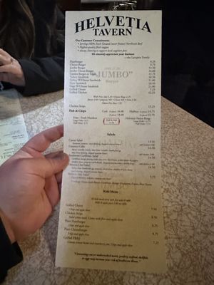 Menu photo 8 Helvetia Tavern Hillsboro, OR