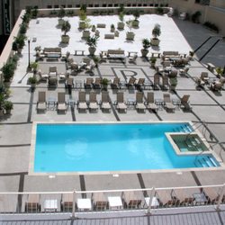 Custom Rubber Surfaces - Waterproofed roof and installed our granular rubber decking system around the pool at the Roosevelt Hotel, New Orleans.