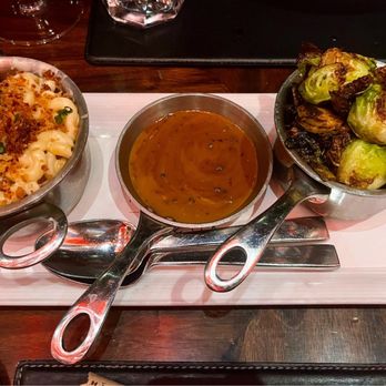 Gordon Ramsay Steak at Horseshoe Baltimore - Mac & Cheese, Peppercorn Sauce (for the steak), and Brussel Sprouts - Steakhouses Near Me - Baltimore, Maryland Gordon Ramsay Steak at Horseshoe Baltimore - Mac & Cheese, Peppercorn Sauce (for the steak), and Brussel Sprouts - Steakhouses Near Me - Baltimore, Maryland