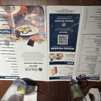 Tsujita Artisan Noodle - menu, sorry its upside down idk man - Ramen Near Me - Houston, Texas Tsujita Artisan Noodle - menu, sorry its upside down idk man - Ramen Near Me - Houston, Texas