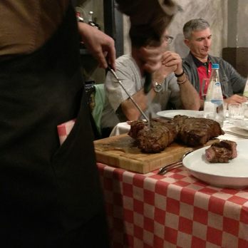 Osteria di Poneta - The table next to us ordered the Bistecca alla Fiorentina, Scottona, hand carved at the table. - Steakhouses Near Me - Florence, FI Osteria di Poneta - The table next to us ordered the Bistecca alla Fiorentina, Scottona, hand carved at the table. - Steakhouses Near Me - Florence, FI