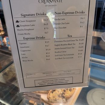 Croissante - Drinks menu - Bakeries Near Me - Los Gatos, California Croissante - Drinks menu - Bakeries Near Me - Los Gatos, California