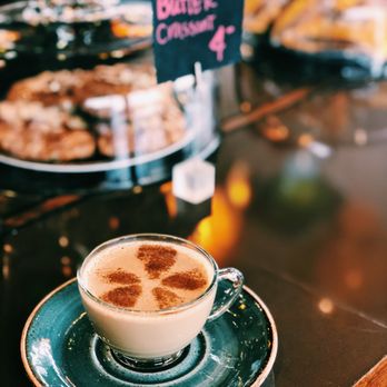 The Alexander - latte at Plat 99 in the hotel - Hotels Near Me - Indianapolis, Indiana