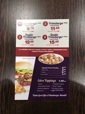 Menu photo 6 Fresh Burger Richmond Hill, ON