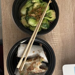 Bok Choi . Beef Braised Short Ribs Wrap