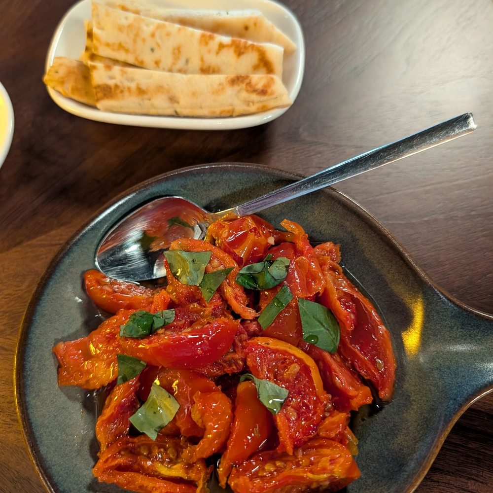 MidPoint Wine Bar & Restaurant - Roasted tomatoes & pita - Pizza Near Me - Latham, New York MidPoint Wine Bar & Restaurant - Roasted tomatoes & pita - Pizza Near Me - Latham, New York