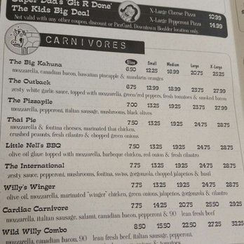 Nick-N-Willy's Pizza - Pizza Near Me - Boulder, Colorado
