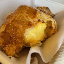 Egg, sausage and cheese kolache-delicious! Egg, sausage and cheese kolache-delicious!