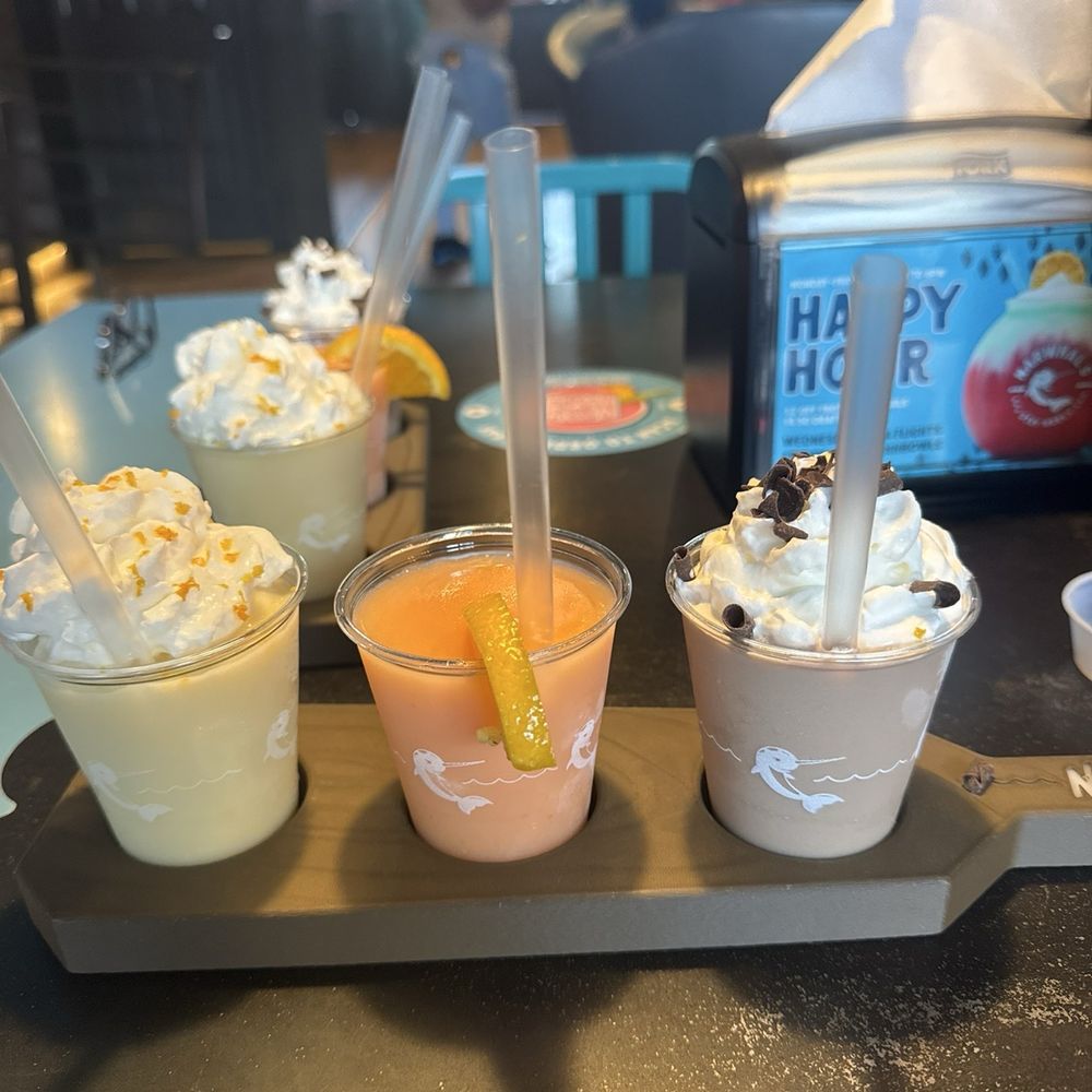 Orange dreamsicle, strawberry mango sunrise, chocolate mudslide Orange dreamsicle, strawberry mango sunrise, chocolate mudslide