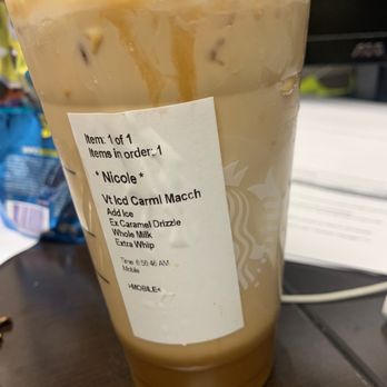 Starbucks - Vente iced caramel mocha yada with extra whip cream and extra caramel drizzle - Coffee & Tea Near Me - Wichita, Kansas Starbucks - Vente iced caramel mocha yada with extra whip cream and extra caramel drizzle - Coffee & Tea Near Me - Wichita, Kansas