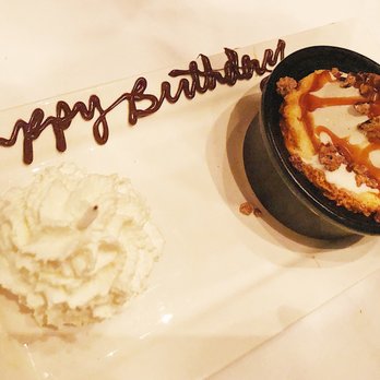 Steak 44 - Complimentary birthday dessert of your choice. Ultimate Warm Vanilla Caramel Cake was delicious. So moist! - Steakhouses Near Me - Phoenix, Arizona Steak 44 - Complimentary birthday dessert of your choice. Ultimate Warm Vanilla Caramel Cake was delicious. So moist! - Steakhouses Near Me - Phoenix, Arizona
