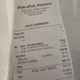 The $4.00 "Enviro Charge"!