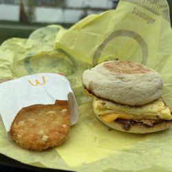 McDonald’s - Hashbrown and egg & cheese muffin