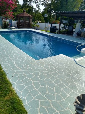 Outdoor Epoxy Coating - Upgrade your outdoor spaces with a premium epoxy coating that’s built to endure the elements. Perfect for patios, driveways, walkways, and pool decks, our outdoor epoxy coatings provide a weather-resistant, slip-resistant surface that stands up to UV rays, rain, and heavy foot traffic. Available in various colors and finishes, our professional-grade epoxy enhances both the functionality and aesthetic of your exterior surfaces. With expert installation and long-lasting protection, your outdoor spaces will look great and stay durable for years, backed by a lifetime warranty.