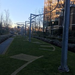 Coopers Mews Art - View facing west toward the seawall.