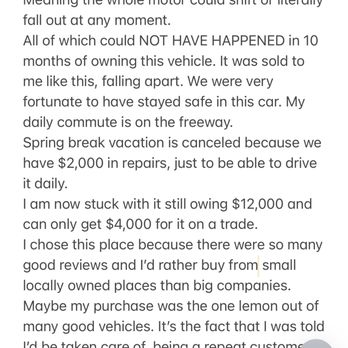 Car Pros Auto Sales - A written review about a vehicle, mentioning repairs, ownership, and reasons for choosing a dealership, with no visual elements. - Car Dealers Near Me - Albuquerque, New Mexico