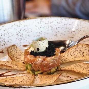 Temaki Bar - Salmon Tartare with Taro Chips - Sushi Bars Near Me - San Jose, California Temaki Bar - Salmon Tartare with Taro Chips - Sushi Bars Near Me - San Jose, California