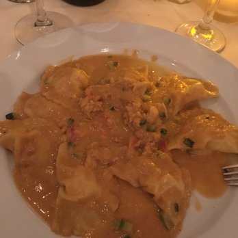 Il Pastaio - Shrimp & Scallop Ravioli topped with lobster - Italian Near Me - Beverly Hills, California Il Pastaio - Shrimp & Scallop Ravioli topped with lobster - Italian Near Me - Beverly Hills, California
